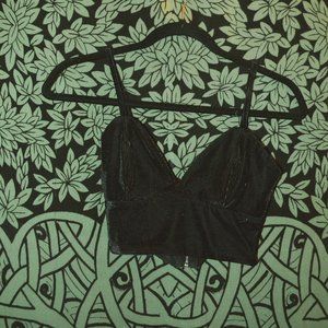 Tiger Mist Bobbi Velvet Corduroy Crop Top XS